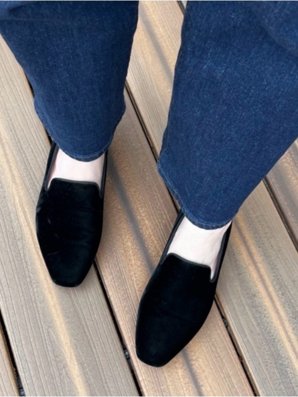 Jimmy Choo Jaida Flat Black Velvet Loafer